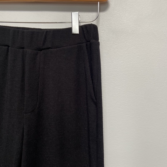 Luxe by Priv Black Wide Leg Sarah Sweater Knit Joggers Size XS - Picture 3 of 8